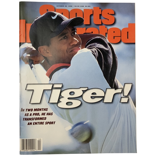 1996 Sports Illustrated Magazine Tiger Woods First Cover Newsstand Edition