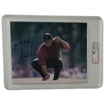 Tiger Woods Signed Red Shirt Put Lineup Photo PSA/DNA Certified Authentic