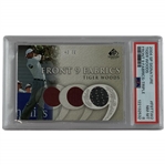2004 Upper Deck SP Signature Edition Tiger Woods Front 9 Fabrics Triple Limited Edition 40/50 PSA 8 NM-MT
