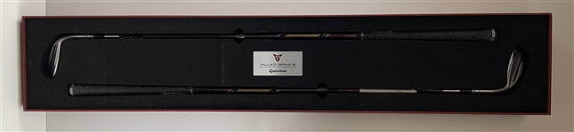 A Pair of TaylorMade Milled Grind 2 Tiger Woods Special Edition Grind Golf Wedges in Presentation Box