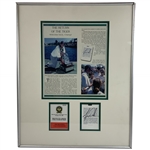 Tiger Woods Signed 1999 PGA Grand Slam of Golf Credential and Article Collage JSA ALOA