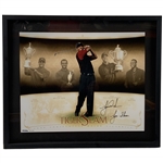 Tiger Woods Signed Tiger Slam Canvas Inscribed Tiger Slam LTD ED #14/25 UDA COA #BAJ79385
