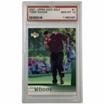 2001 Upper Deck Golf Tiger Woods Rookie Card #1 PSA Gem MT 10