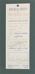 Babe Ruth, Bob Hope, Craig Wood & Vic Ghezzi Signed 1942 Exhibition Golf Match Ticket w/ Original Photo - Framed JSA ALOA