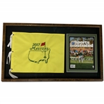 Sergio Garcia Signed Sports Illustrated Magazine and 2017 Masters Tournament Flag Framed Display JSA ALOA