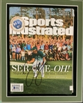 Sergio Garcia Signed Sports Illustrated Magazine and 2017 Masters Tournament Flag Framed Display JSA ALOA
