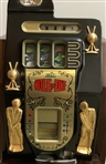 'Hole In One' Mechanical Three Reel Quarter Golf Slot Machine w/ Pedestal Stand - 58 Tall!