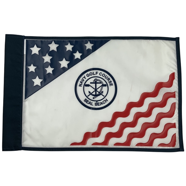 Navy Golf Course Seal Beach Eagle One Golf Pin Flag - Tigers Childhood Home Course