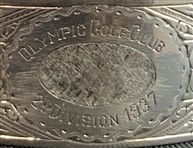1937 Olympic Golf Club Second Division Sterling Silver Cuff Bracelet