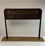 c.1919 MacGregor 'Course-Tested Golf Clubs' Painted Metal Standup Display Sign
