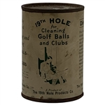 Vintage 19th Hole Golf Ball and Club Cleaner Advertising Tin