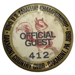 1969 U.S. Amateur Championship Official Guest Badge Oakmont Country Club