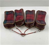 1950’s Set of Four St. Andrews Old Course Tartan Golf Club Headcovers