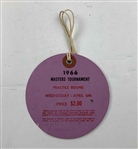 1966 Masters Tournament Gallery Ticket Wednesday April 6th - Jack Nicklaus Win