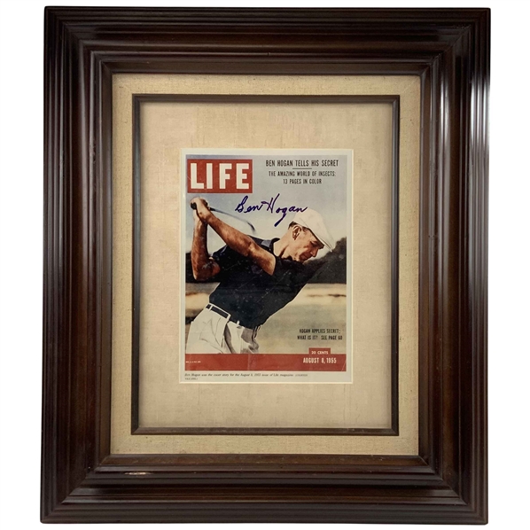Ben Hogan Signed Framed Life Magazine Cover Print JSA ALOA