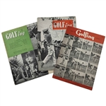 Three Vintage Issues of Golfing Magazine 1941 and 1948 Featuring Ben Hogan and Byron Nelson
