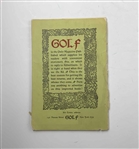 1897 Golf Magazine. Vol. I, No. 1. Josiah Newman, September - Inaugural Issue