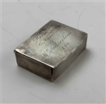 1890 Engraved Sterling Silver Snuff Box Given to M. Auchterlonie