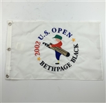 Two (2) Bethpage Black 2002 U.S. Open Pin Flags & Hat - Tiger Win