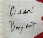 Paul Bear Bryant Signed Alabama Crimson Tide 1974 Schedule Handkerchief and Pennant Collection JSA ALOA