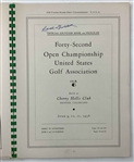 Champ Ralph Guldahl Signed 1938 US Open Golf Championship Official Program JSA ALOA