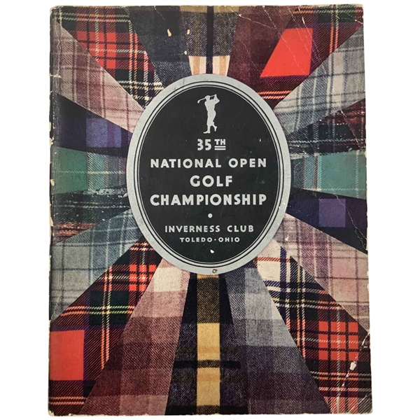 1931 US Open Championship at Inverness Program - Billy Burke Winner
