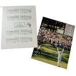 Jack Nicklaus Signed 1986 Masters Tournament Commemorative Scorecard Display JSA ALOA