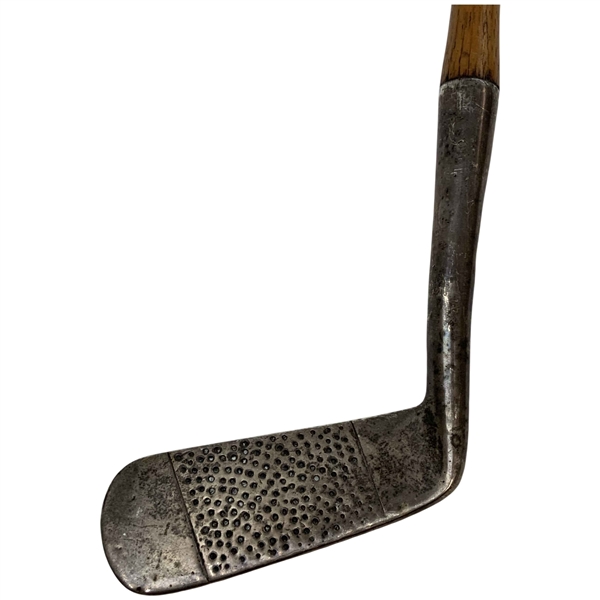 Walter Hagen Lambert Bros Sterling Silver(!) Dot Face Hickory Shaft Putter - Weighs 1lb