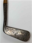 Walter Hagen Lambert Bros Sterling Silver(!) Dot Face Hickory Shaft Putter - Weighs 1lb
