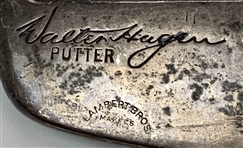 Walter Hagen Lambert Bros Sterling Silver(!) Dot Face Hickory Shaft Putter - Weighs 1lb