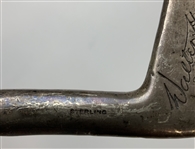 Walter Hagen Lambert Bros Sterling Silver(!) Dot Face Hickory Shaft Putter - Weighs 1lb