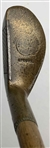A Pair of Antique Brass Head Putter Golf Clubs with Hickory Shafts