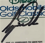 Tiger Woods Signed 1997 Disney Oldsmobile Golf Classic Full Ticket PSA DNA AUTO 10!