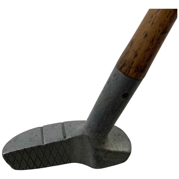 Center Shafted Aluminum Mallet Putter with Hickory Shaft
