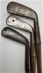Eleven (11) Hickory Shafted Smooth Face Irons & Splice Neck Incl. A. Duncan & Anderson Anstruther