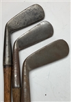 Eleven (11) Hickory Shafted Smooth Face Irons & Splice Neck Incl. A. Duncan & Anderson Anstruther
