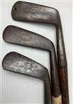 Eleven (11) Hickory Shafted Smooth Face Irons & Splice Neck Incl. A. Duncan & Anderson Anstruther