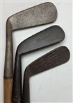 Eleven (11) Hickory Shafted Smooth Face Irons & Splice Neck Incl. A. Duncan & Anderson Anstruther