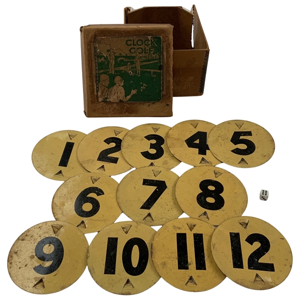 Vintage Boxed Clock Golf Garden Game Set