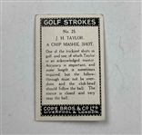 A Group of Seven 1923 Cope Brothers and Company Golf Strokes Kenilworth Cigarette Cards