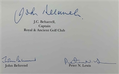 Behrend & Lewis. Challenges and Champions. R&A Golf Club, 1998. Limited Edition #89/275 (Signed)
