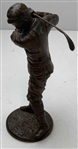 Vtg Harry Vardon Likeness Bronze Mid-Swing Golfer Figure