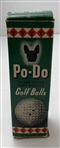 A Group of Three Po-Do Walgreen Golf Balls and Two Boxes of Gold Medal Hard Wood Golf Tees