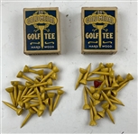 A Group of Three Po-Do Walgreen Golf Balls and Two Boxes of Gold Medal Hard Wood Golf Tees