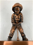 Pinehurst Country Club Balfour Putter Boy Bronze Sundial Statue