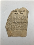 Collection of Vintage Newspaper Clippings and Ephemera Relating to Irish Golfer Fred Daly and Ulster Professional Golf, 1936-1949