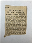 Collection of Vintage Newspaper Clippings and Ephemera Relating to Irish Golfer Fred Daly and Ulster Professional Golf, 1936-1949
