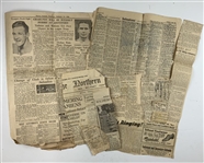Collection of Vintage Newspaper Clippings and Ephemera Relating to Irish Golfer Fred Daly and Ulster Professional Golf, 1936-1949