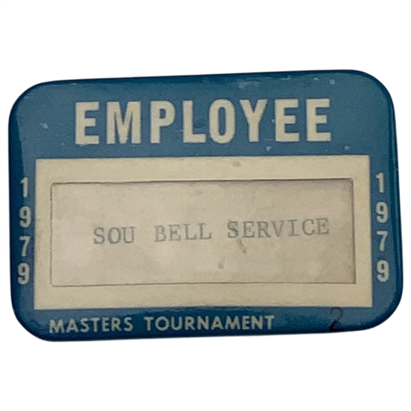1979 Masters Tournament Employee Badge Badge Low #2