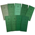 Nine Augusta National Golf Club Records of The Masters Tournament Souvenir Booklets 1968-1986